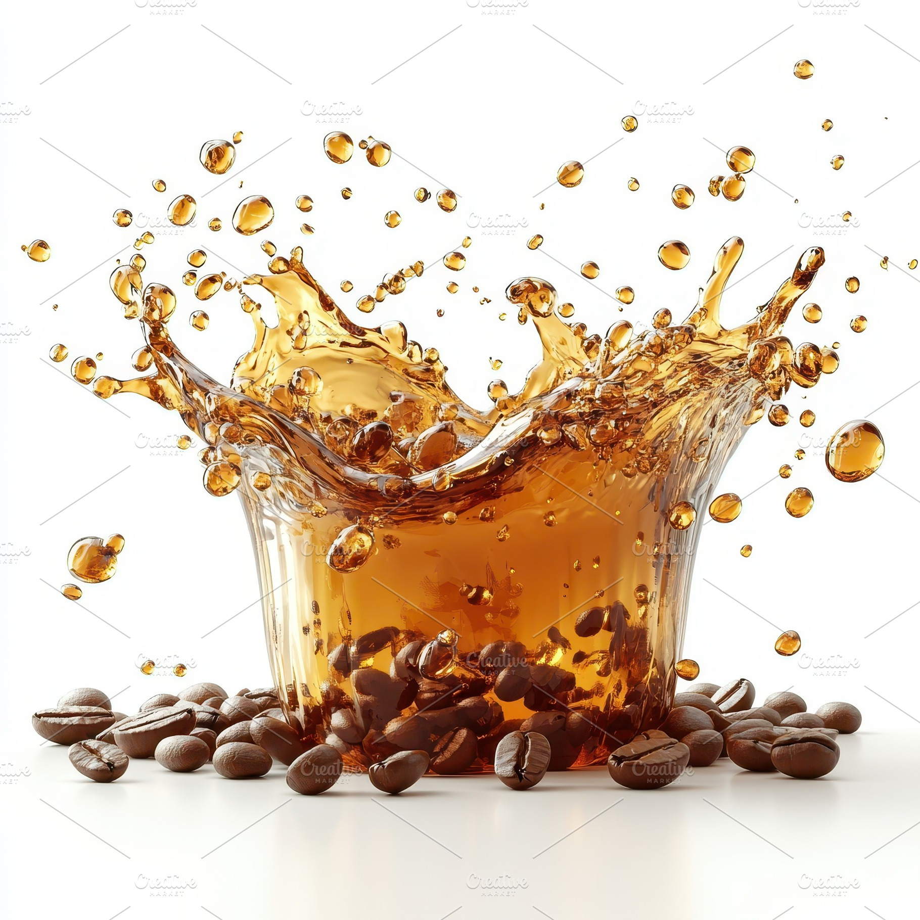 Coffee Splash Beans Beverage Brown E, a Food & Drink Photo by Pixeness Studio