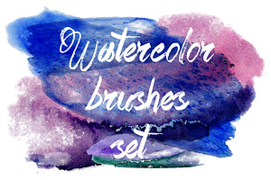 Watercolor brushes set.