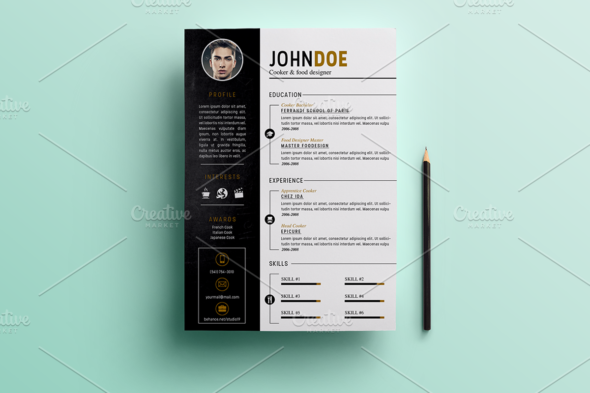 Beautiful Resume & Cover Template, a Resume Template by Studio 19 (Photo 2 of 5)