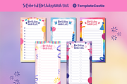 Colorful Happy Birthday Wish List, a Templates & Theme by TemplateCastleStore (Thumbnail 1 of 9)