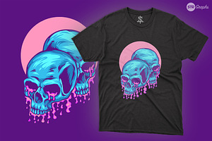 Bubble Gum Skull - Illustration