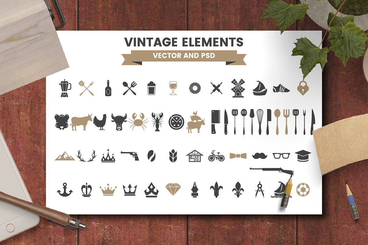 568 Vintage Objects and Badges, a Branding & Logo Template by Toonsteb (Photo 13 of 24)