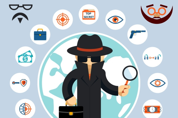 Spy With Accessories Icons