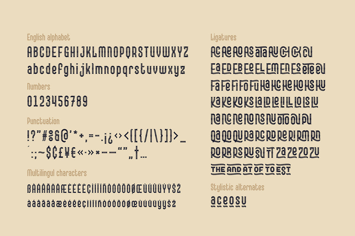 Lord Grayson font and template preview 5