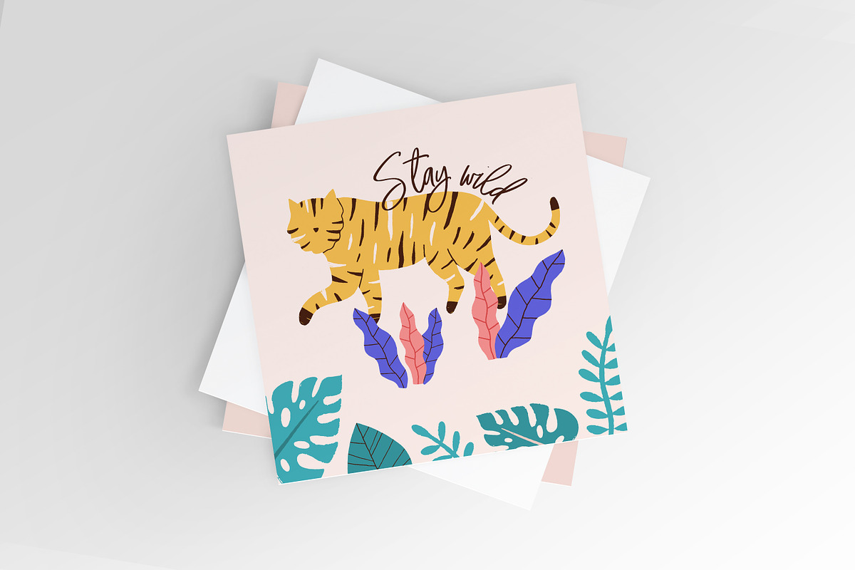 Cute modern doodle cards set, a Decorative Illustration by Good Studio (Photo 4 of 5)