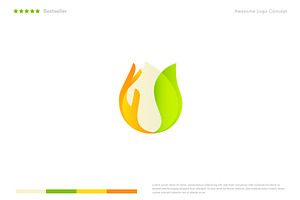 Milk Drop logo Template