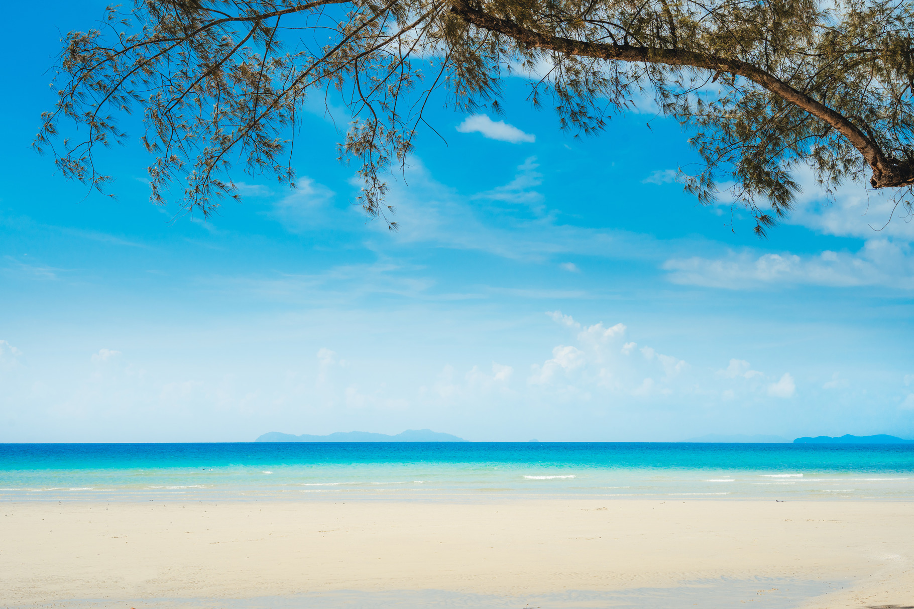 Beach scenery and blue waters on the island in summer, a Nature Photo ...