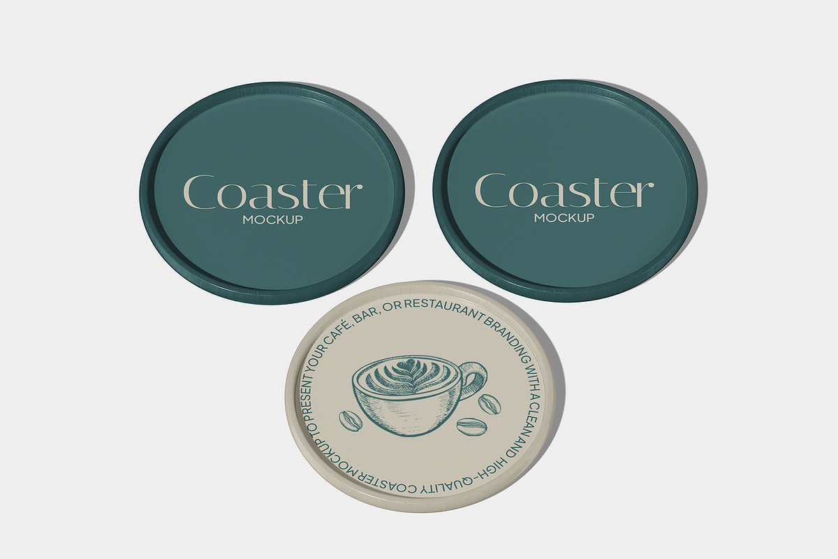 Coaster Mockupa, a Household Mockup by Unerispace (Photo 5 of 5)
