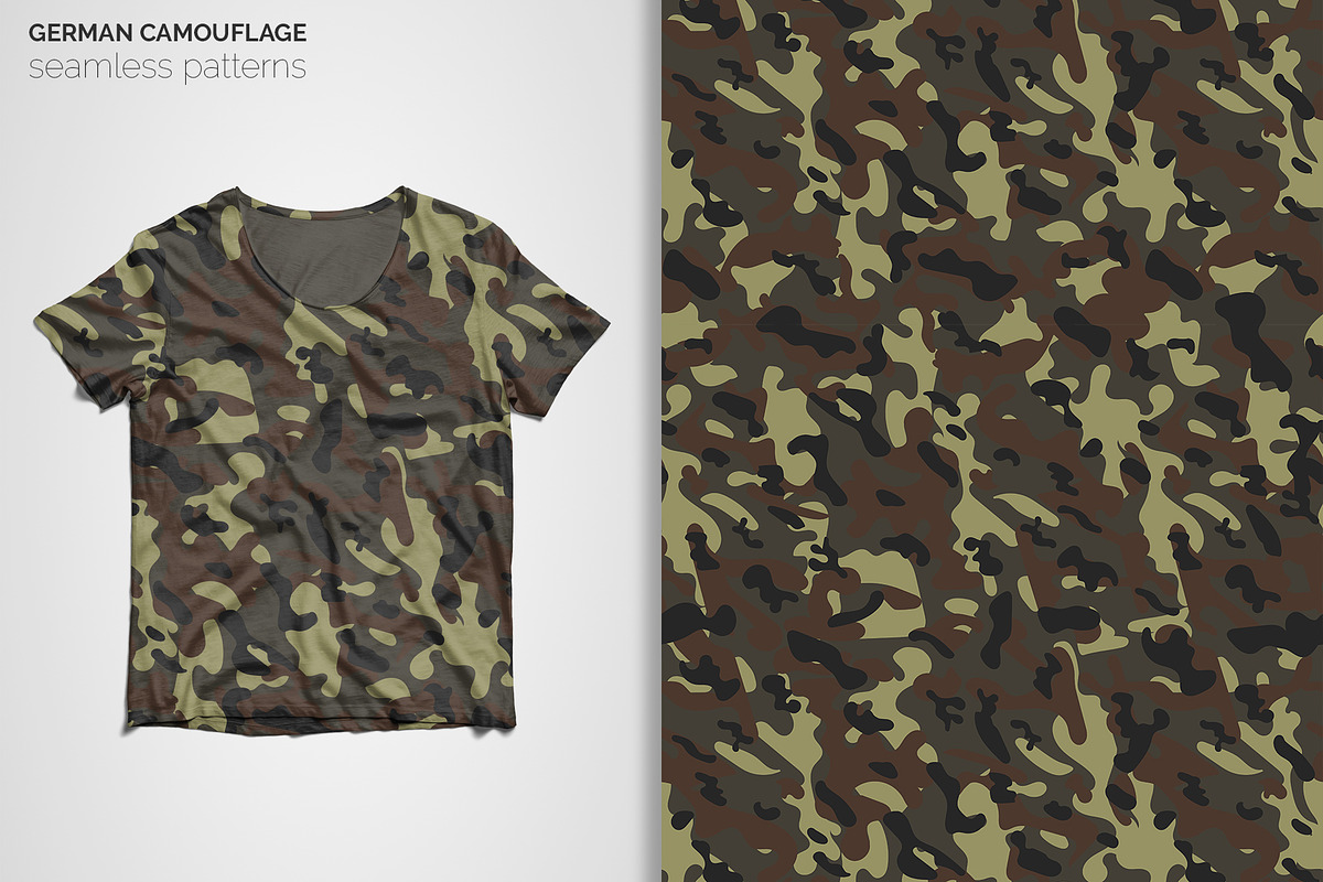 German Camouflage Seamless Patterns, a Pattern Graphic by 3Y_Design (Photo 6 of 6)