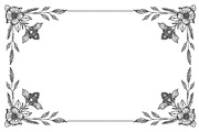 Elegant Floral Border Vector Set, an Illustration by Gfx_Store (Thumbnail 5 of 9)