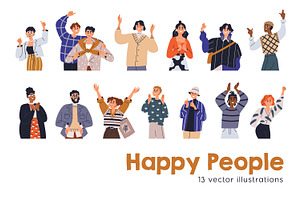 Modern happy people set, a Person Illustration by Good Studio