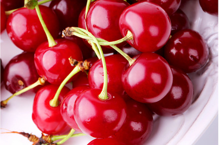fresh cherries in a white ceramic, a Food & Drink Photo by sabyna75
