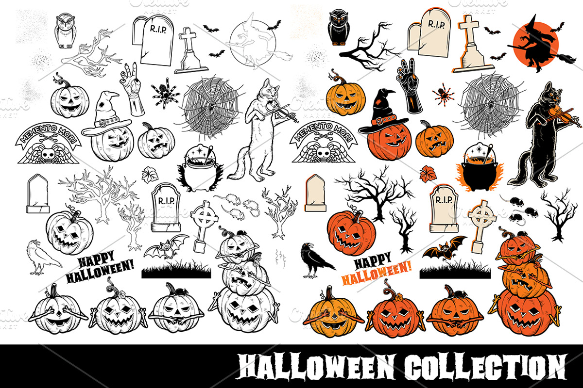 Halloween Collection, a Decorative Illustration by Moloko88 (Photo 3 of 6)