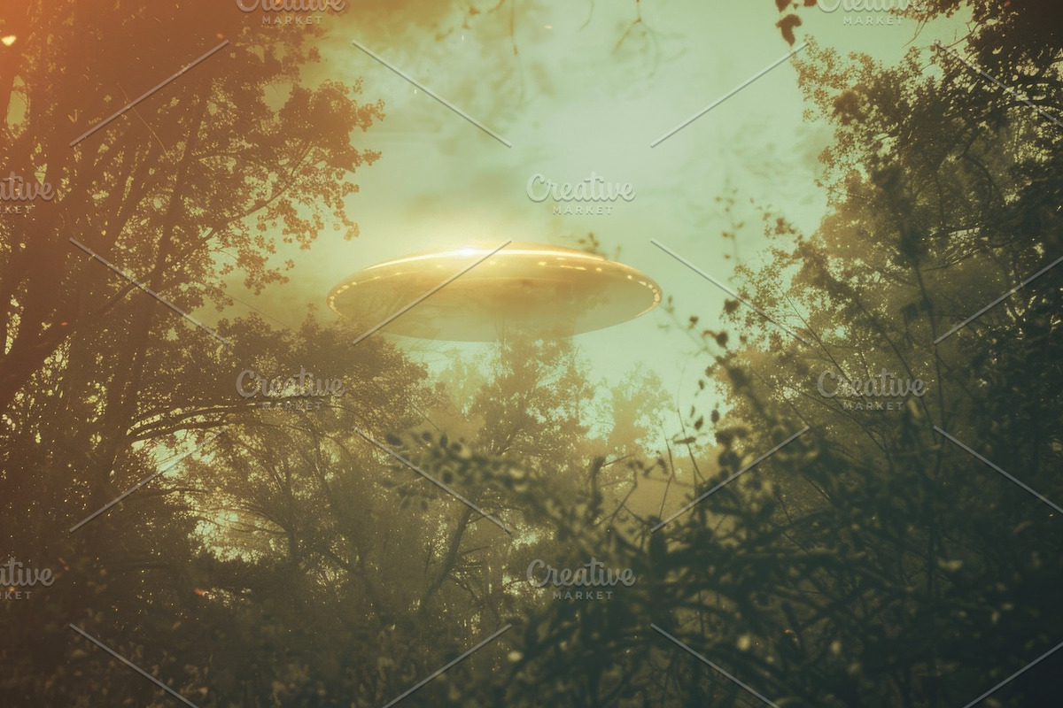 97 UFO objects flying in the sky, a Transportation Photo by Handmadefont (Photo 15 of 101)