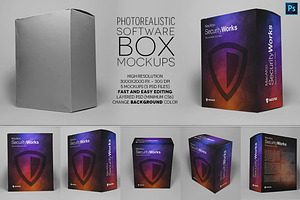 Software Or Product Box Mockups