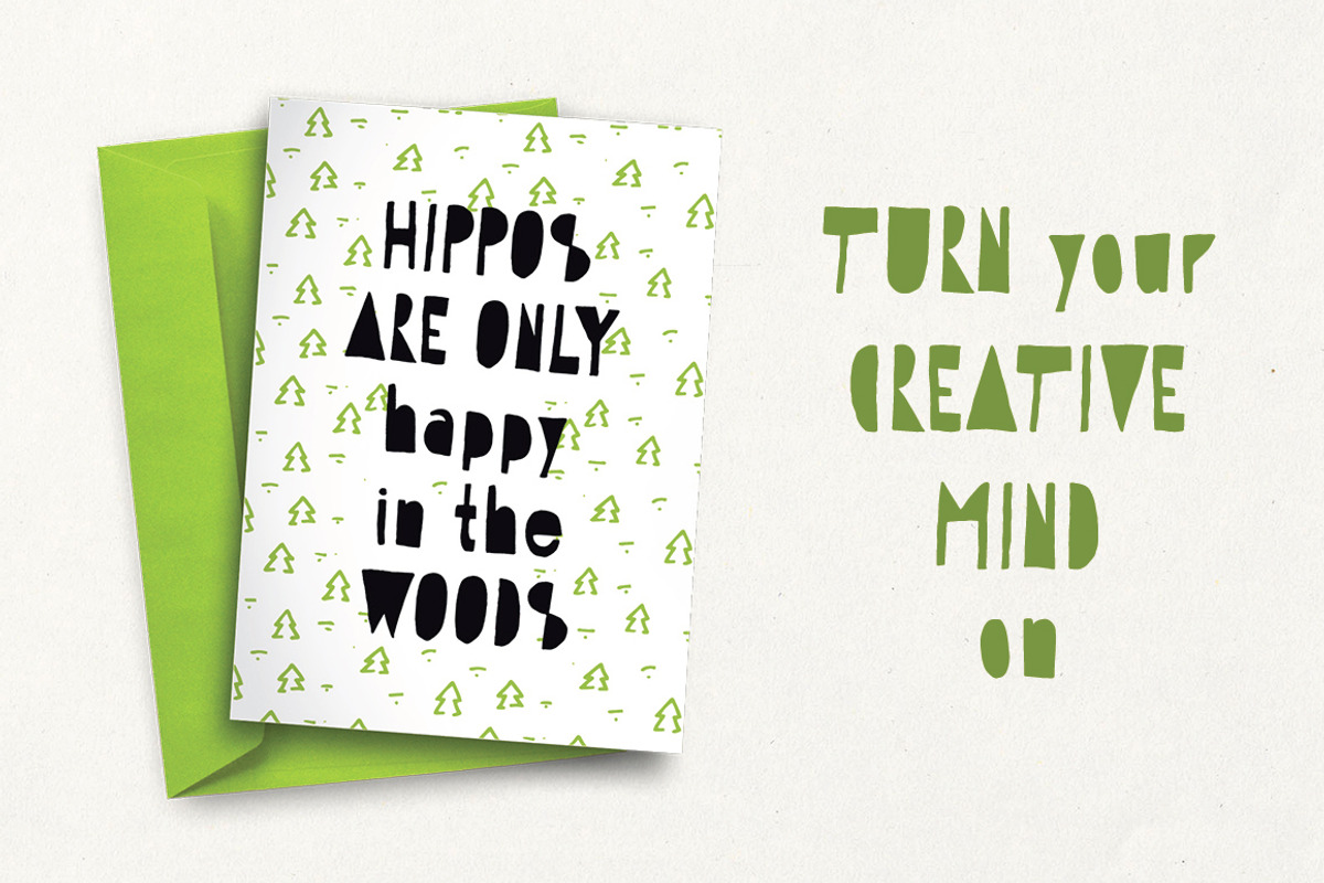 Hippo in the Woods - Organic Font preview 4