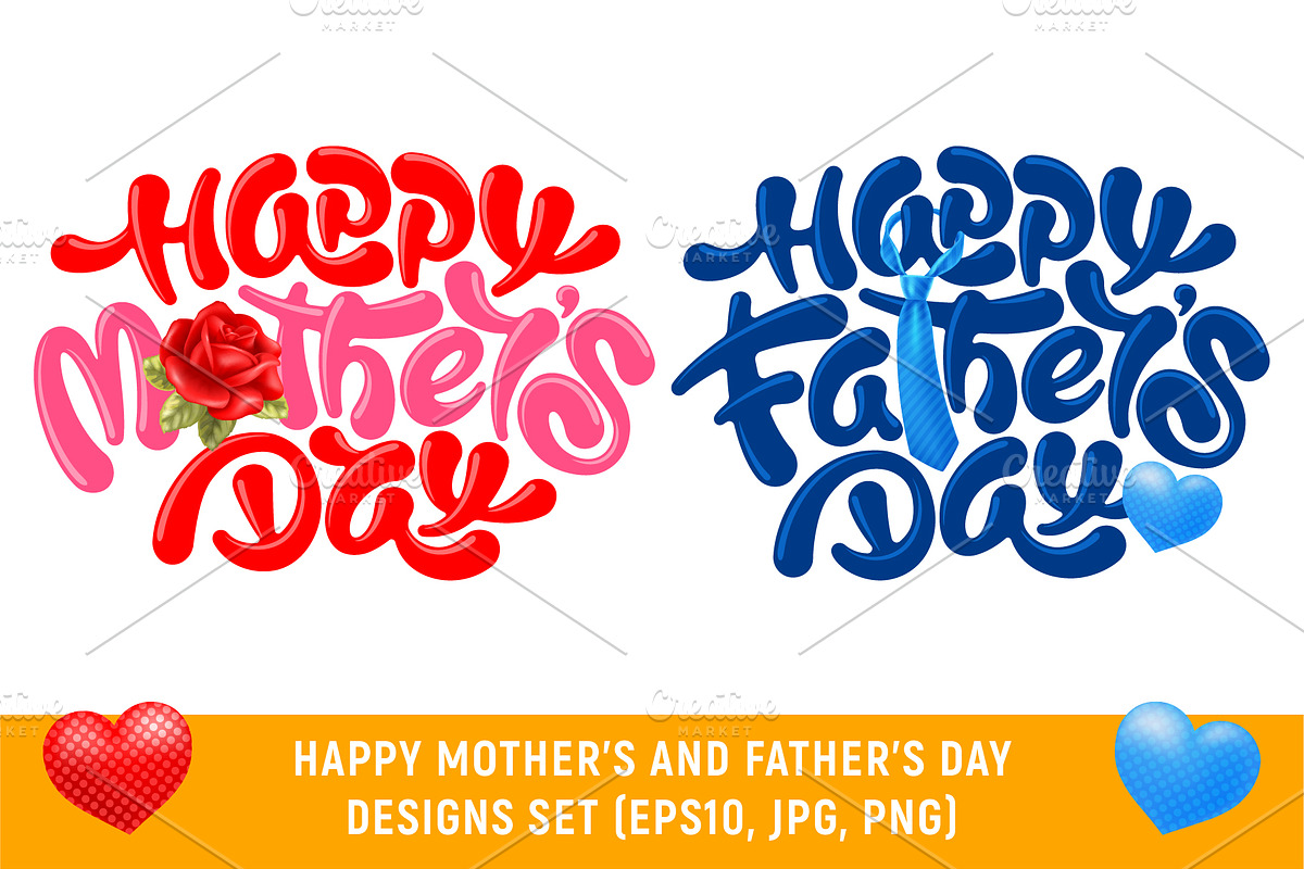 Mothers Day And Fathers Day Logo, an Illustration by Vector beauty (Photo 1 of 5)