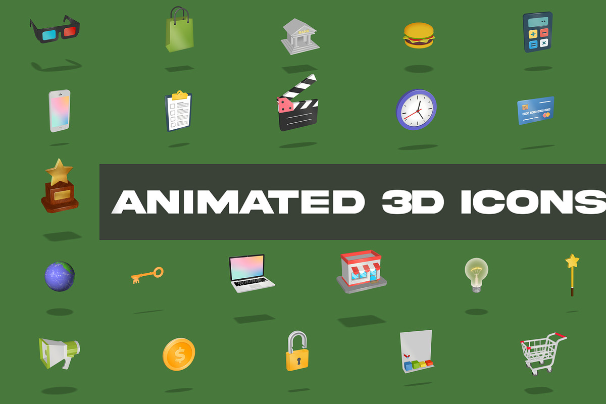Animated 3D Icons DaVinci Resolve, a Templates & Theme by FlashFXbox (Photo 1 of 2)