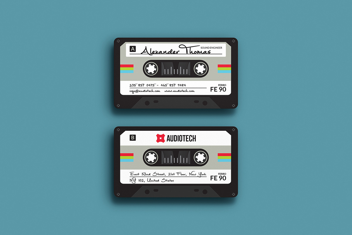 Cassette Tape Business Card, a Business Card Template by Marvel (Photo 4 of 5)