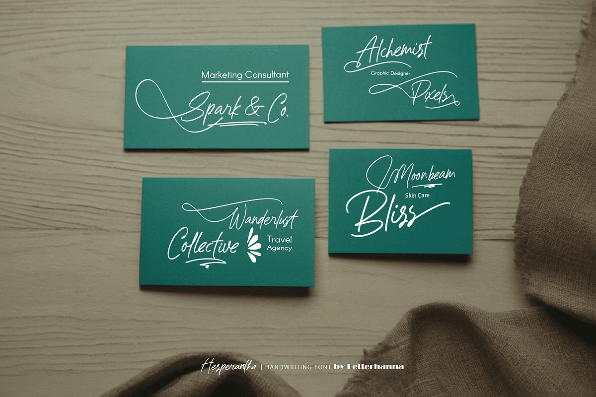 Hesperantha Font, a Handwritten Font by Letterhanna Studio (Photo 4 of 9)