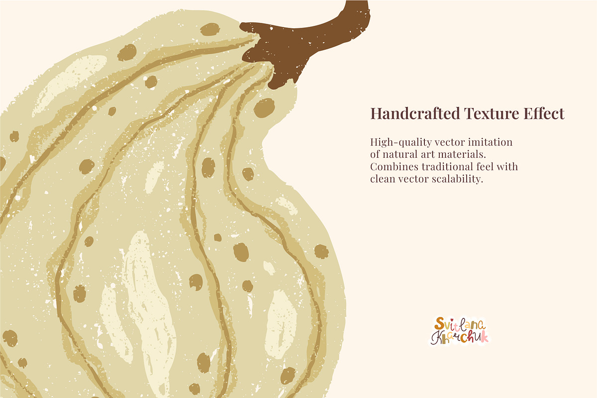 Textured Autumn Pumpkins collection, a Seasonal Illustration by Svitlana Kharchuk (Photo 9 of 12)