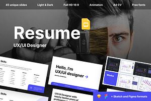 Resume UX/UI Designer Google Slides