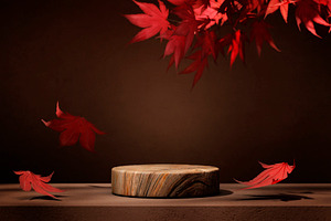 Autumn background red maple leaves, a Nature Photo by hitdelight