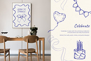Whimsical Birthday line art, a Decorative Illustration by Yuliia Lashevska (Thumbnail 2 of 11)