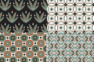 Blue Earth Seamless Patterns Bundle