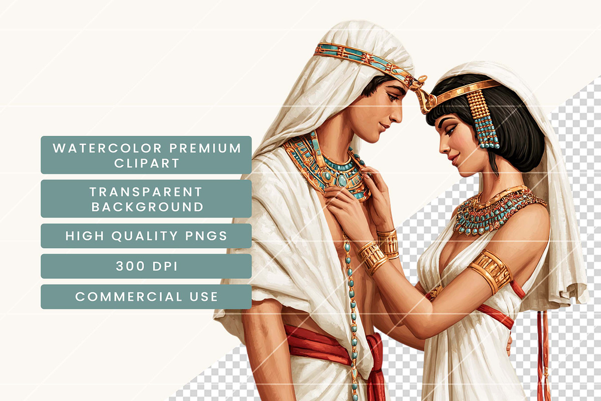Egyptian Watercolor Clipart Bundle, an Object Illustration by BusyDaydesign (Photo 7 of 9)
