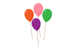 Colorful balloon group illustration, an Object Illustration by GraphiShop