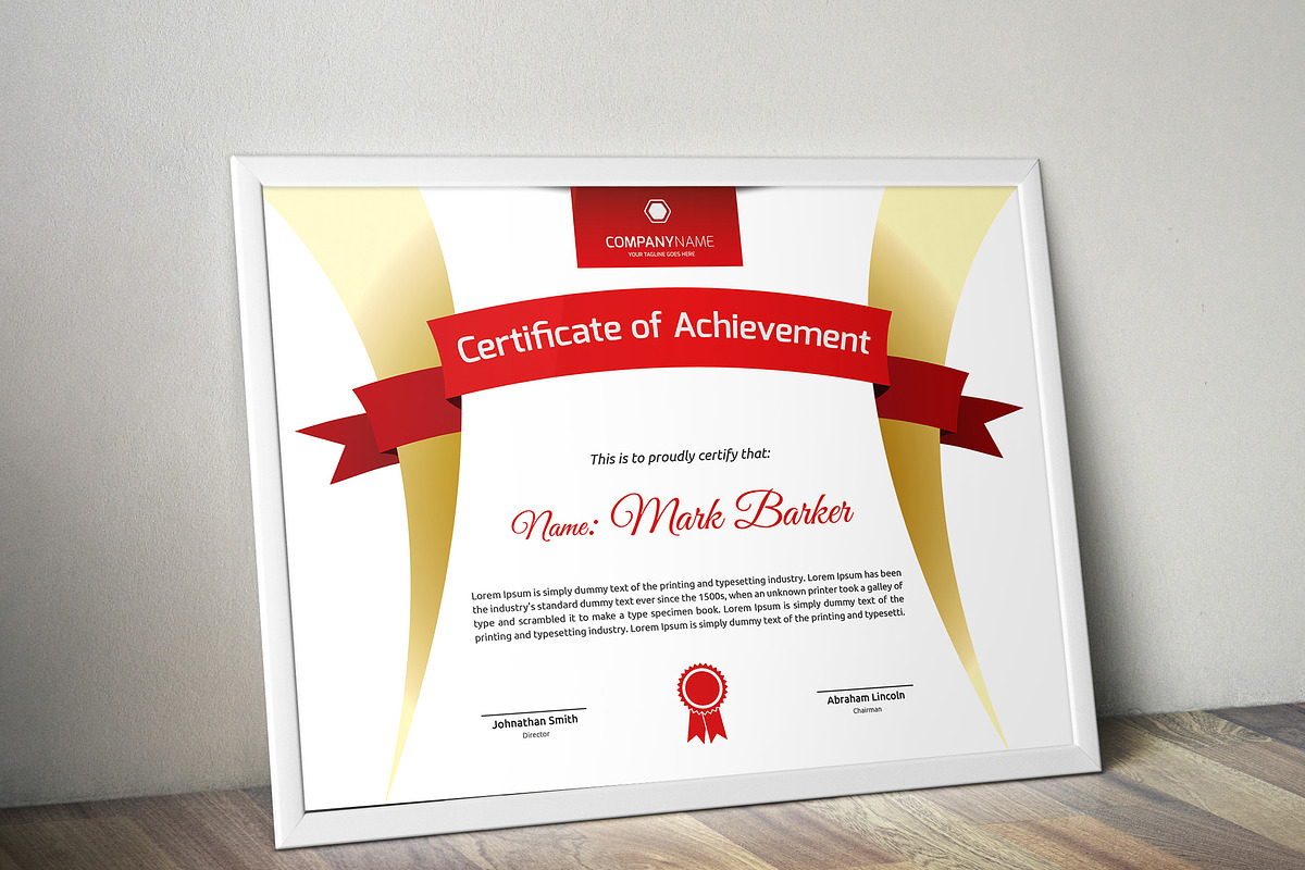 Certificate Word | PSD | AI, a Stationery Template by Curve Design (Photo 2 of 4)