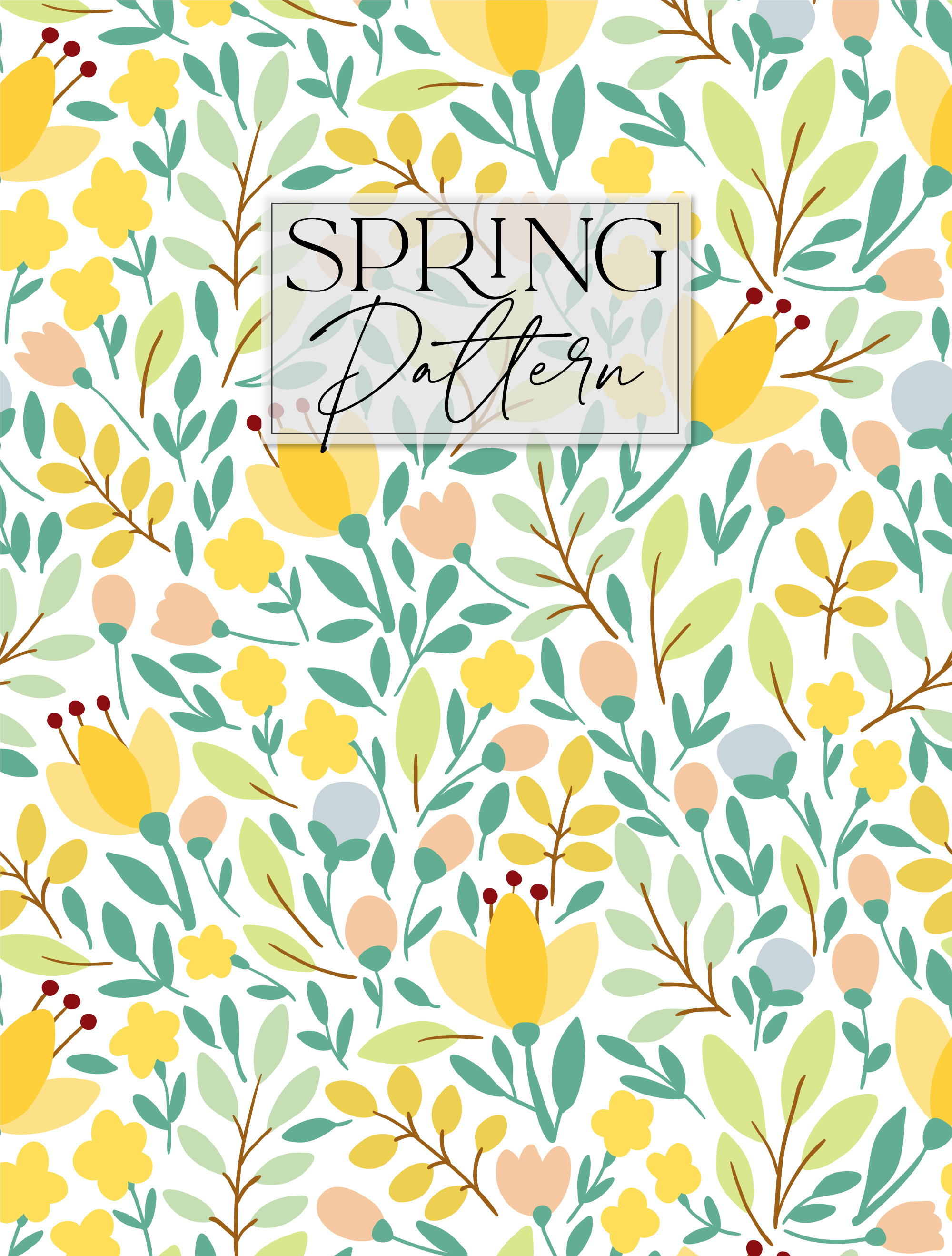 Spring Bloom vector seamless pattern