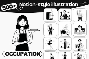 Notion-Style Illustration Occupation, a Work Illustration by DaisyStudio