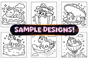 Bold Easy Cute Unicorn Coloring Page, an Animal Illustration by Craftsbeefy (Thumbnail 2 of 4)