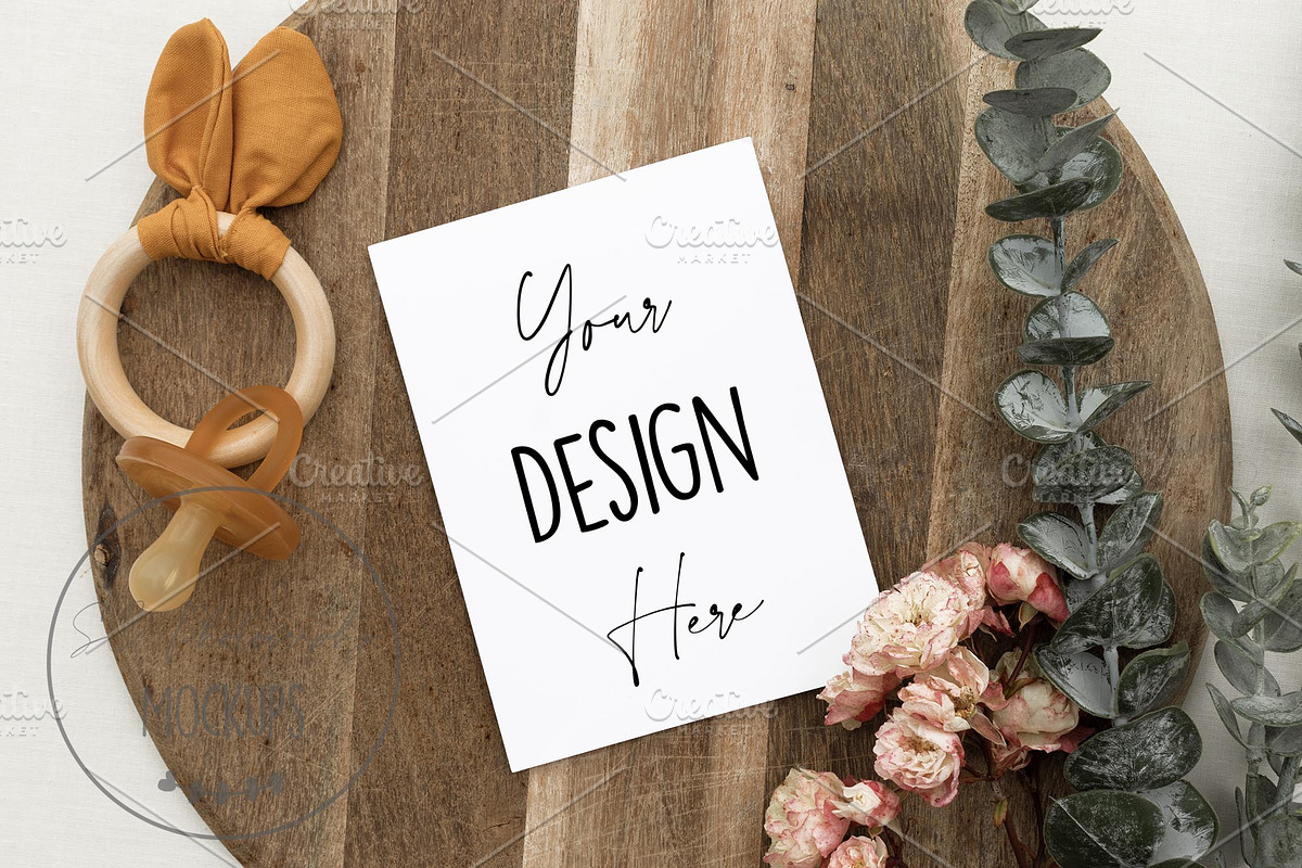 Blank Card / Baby Shower Mockup JPG, a Beauty & Fashion Photo by SC Photography & Design (Photo 1 of 2)