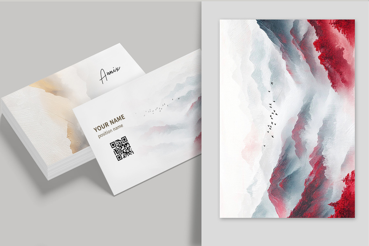 Abstract mountains art wallpaper, an Illustration by fei long (Photo 6 of 9)