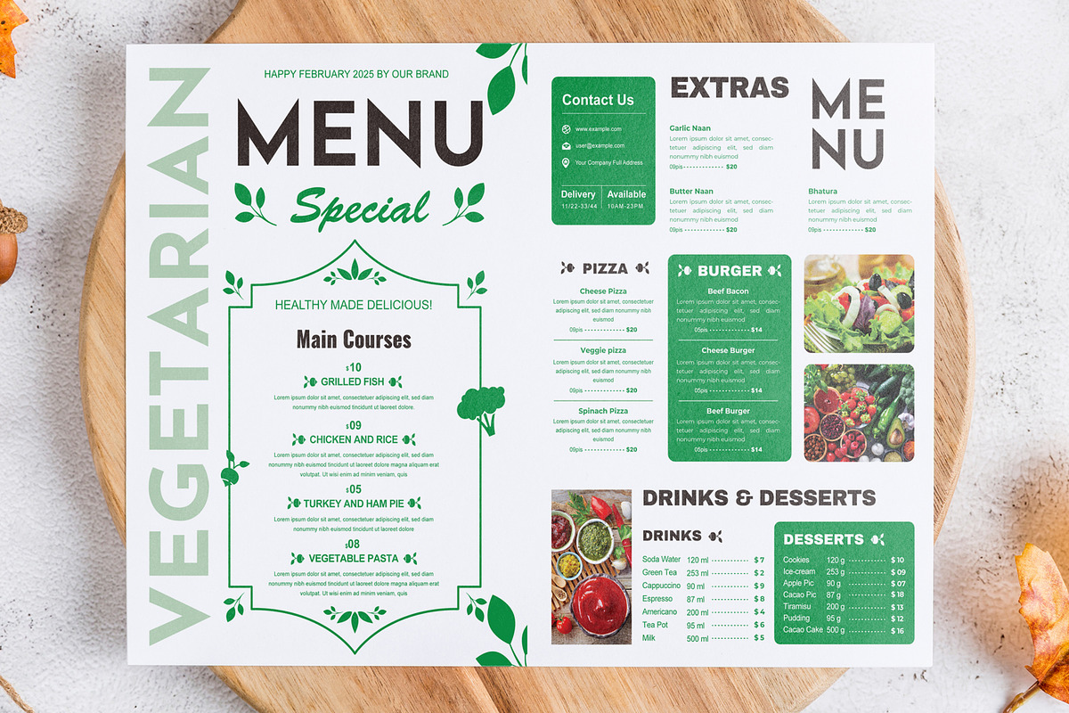 Food Menu Design Layout