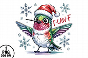 Funny Hummingbird F-Caw-F Christmas, an Illustration by Daily.Designs (Thumbnail 1 of 5)