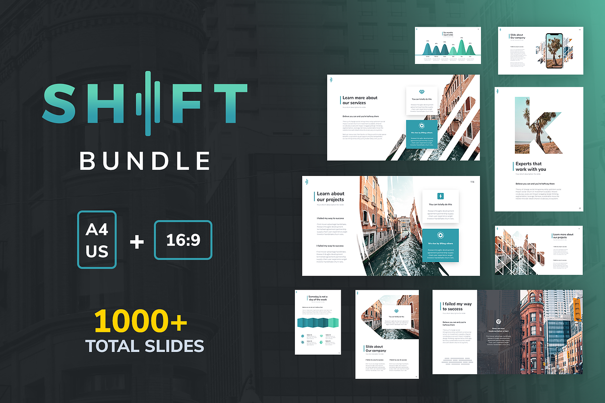Shift Powerpoint Bundle, a Presentation Template by Reshapely (Photo 1 of 5)