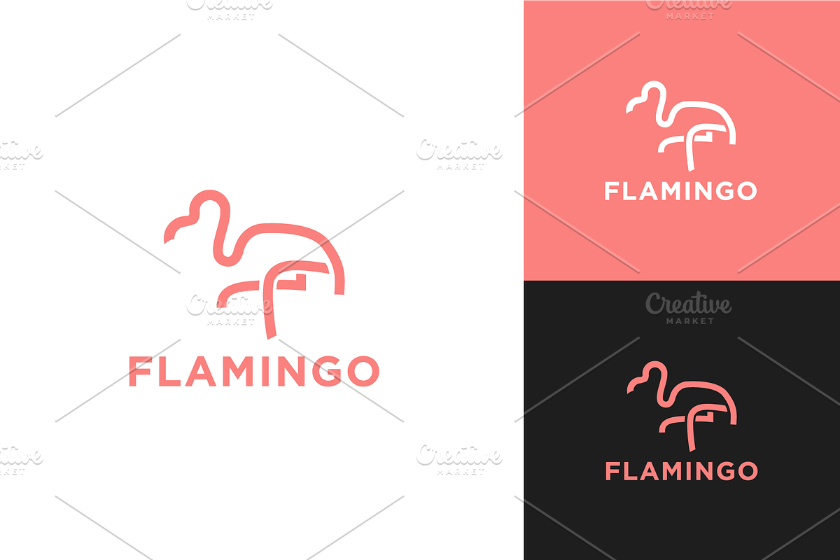 Minimalist Flamingo Logo Design, a Branding & Logo Template by zaqilogo (Photo 2 of 2)