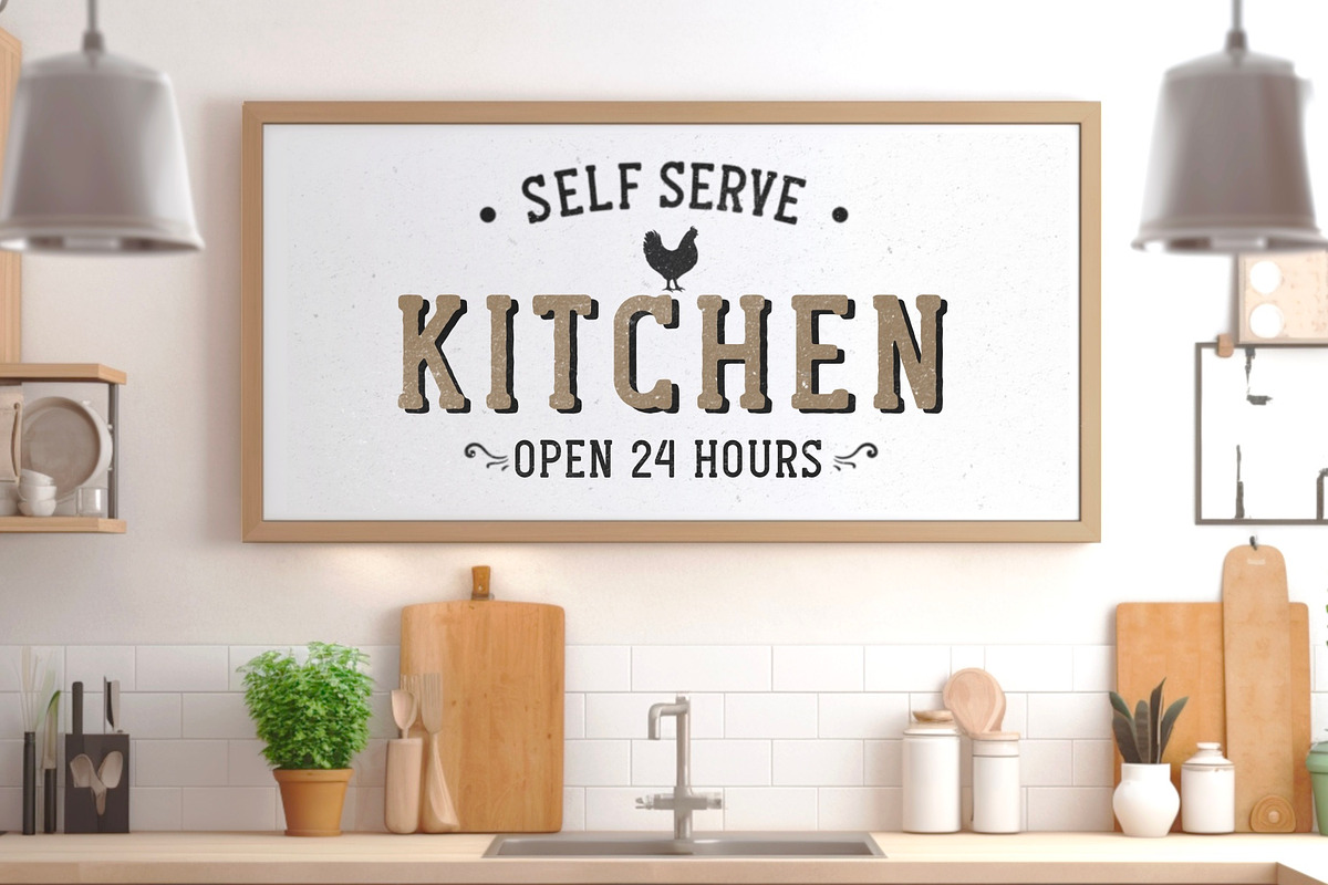 Home Decor - Vintage Slab Serif Font, a Slab Serif Font by ariodsgn (Photo 5 of 7)