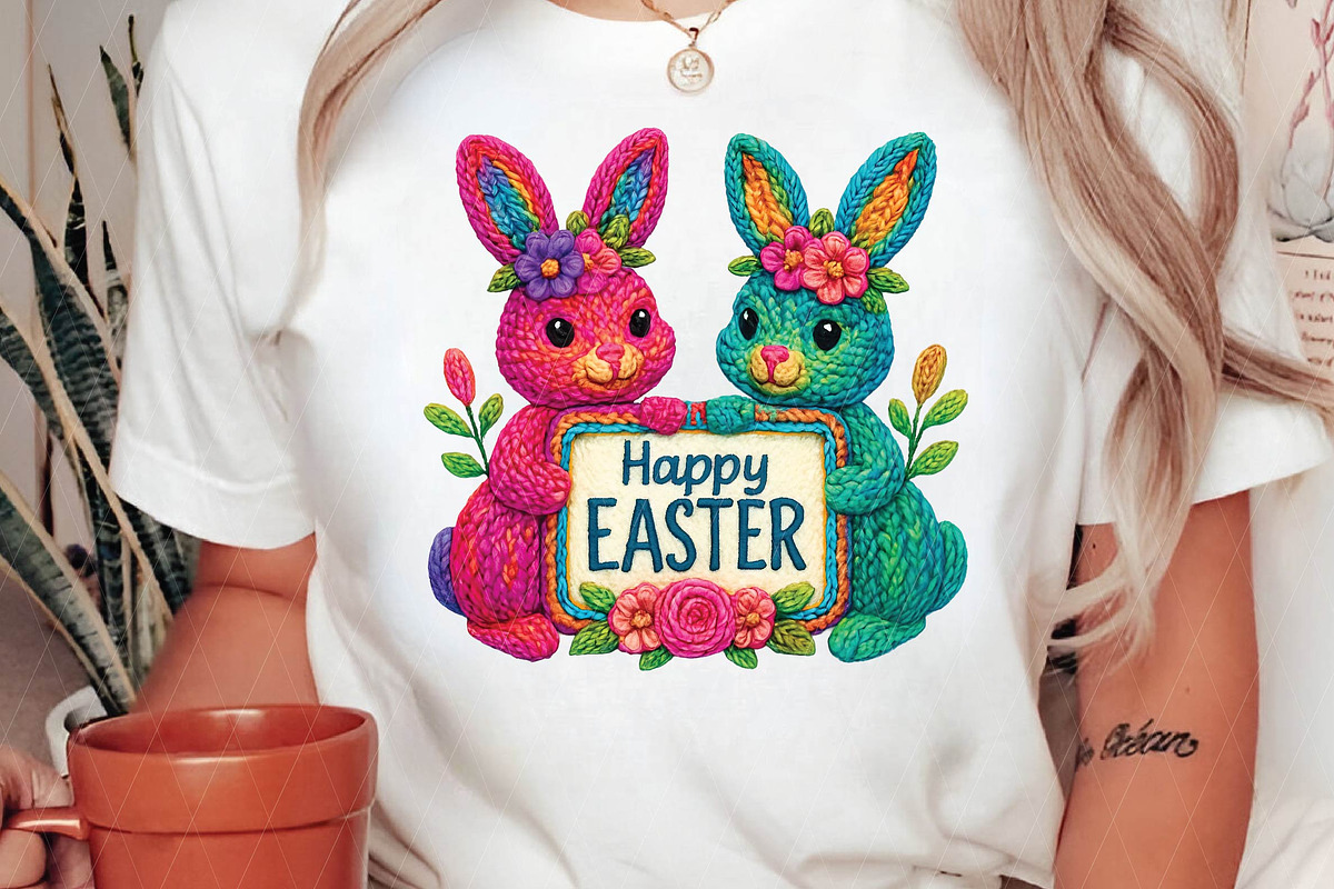 Happy Easter Png, Cute Easter Bunny, an Illustration by DreamPrint404 (Photo 5 of 7)