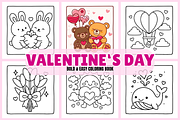 Valentine's Day Coloring Pages, a Seasonal Illustration by Coco Bloom (Thumbnail 1 of 4)