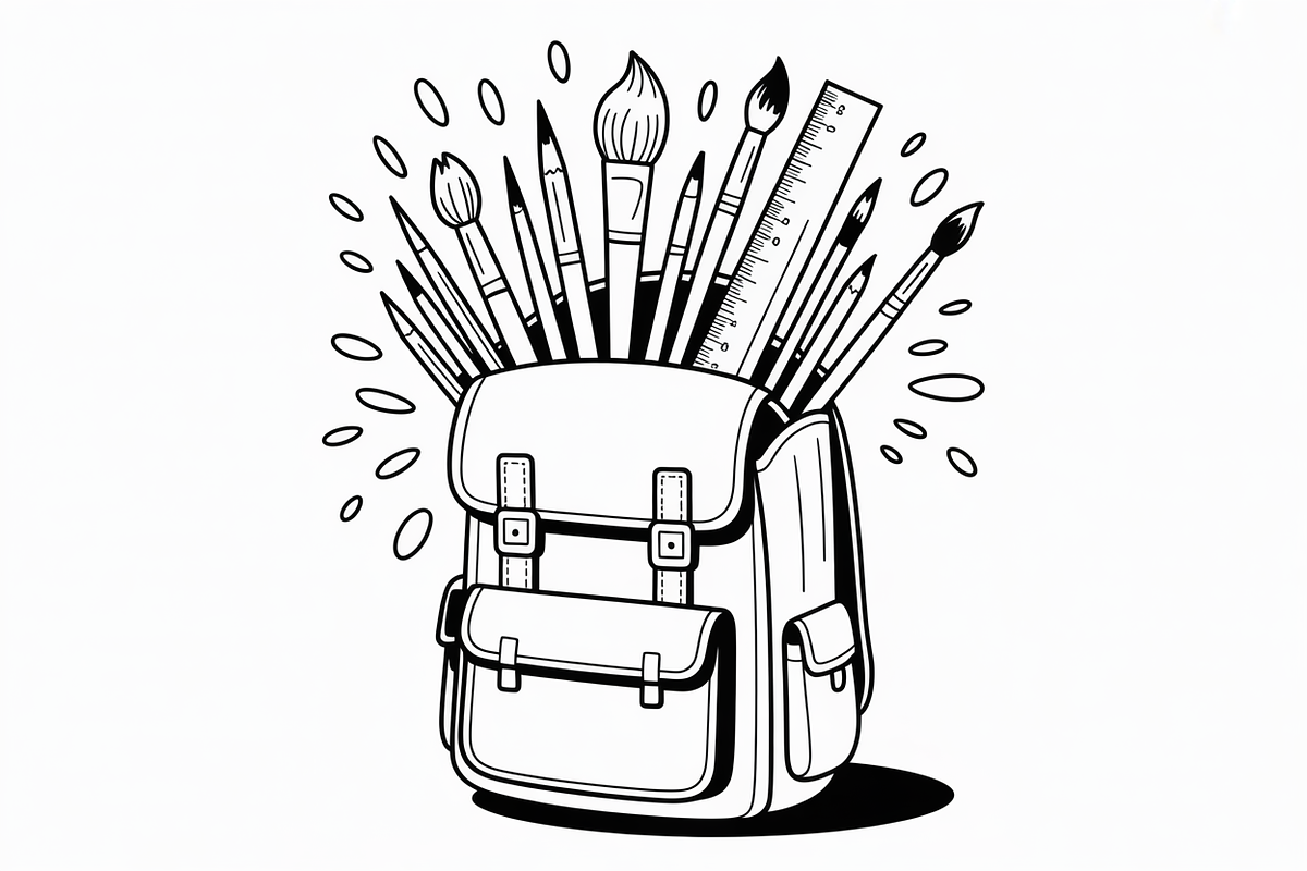 Child school bag line art symbol, an Illustration by Amazin_art (Photo 11 of 11)