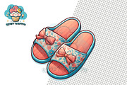 Slippers Clipart Collection, a Person Illustration by QM_ART (Thumbnail 7 of 12)