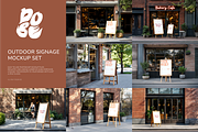 Outdoor Signage Mockup Set, a Household Mockup by DOBE Studio (Thumbnail 1 of 8)