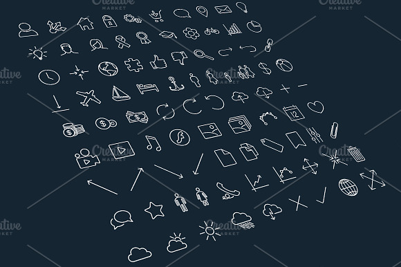Thin Line Icon Collection