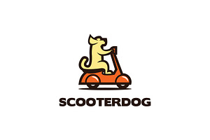 Scooter Dog - Mascot Logo, a Branding & Logo Template by ashenterprise