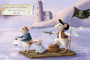 Pirate Mouse Nursery Wall Art, an Animal Illustration by AlenaVlasko stock Market (Thumbnail 1 of 3)